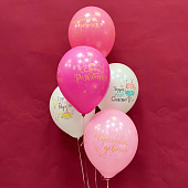 Фонтан шаров с днем рожденя 
